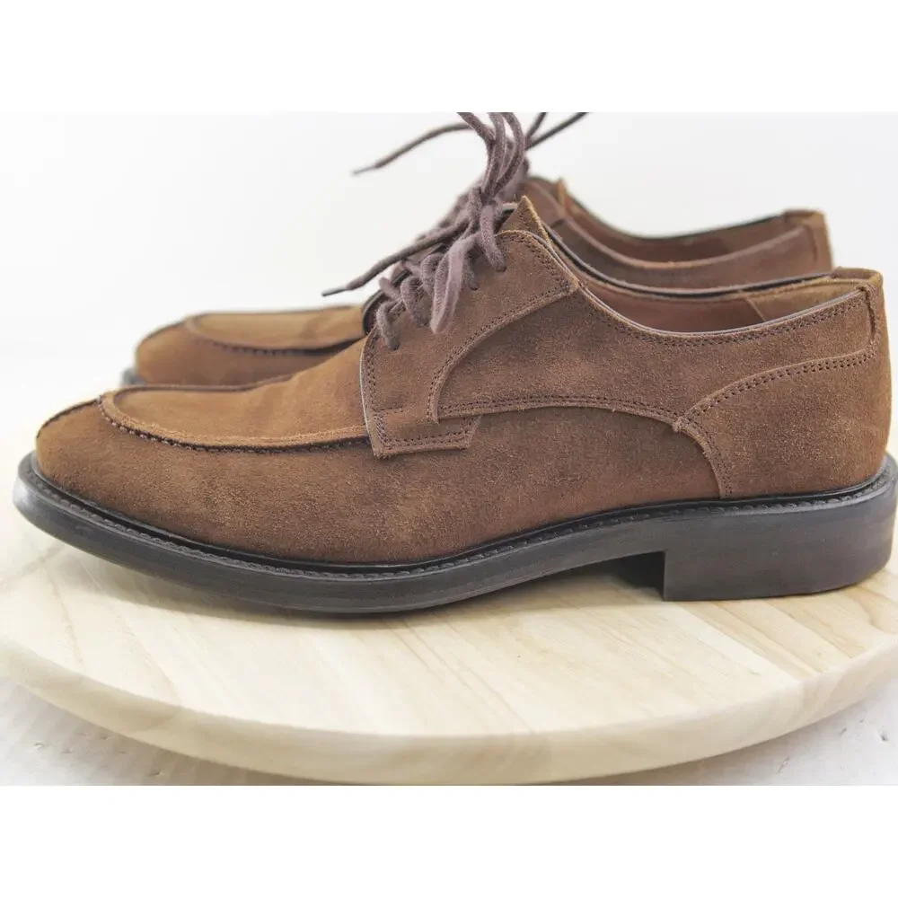 AQUATALIA Shoes Men's 8M Italy Roberto Suede Brown Lace Up Oxfords Weatherproof